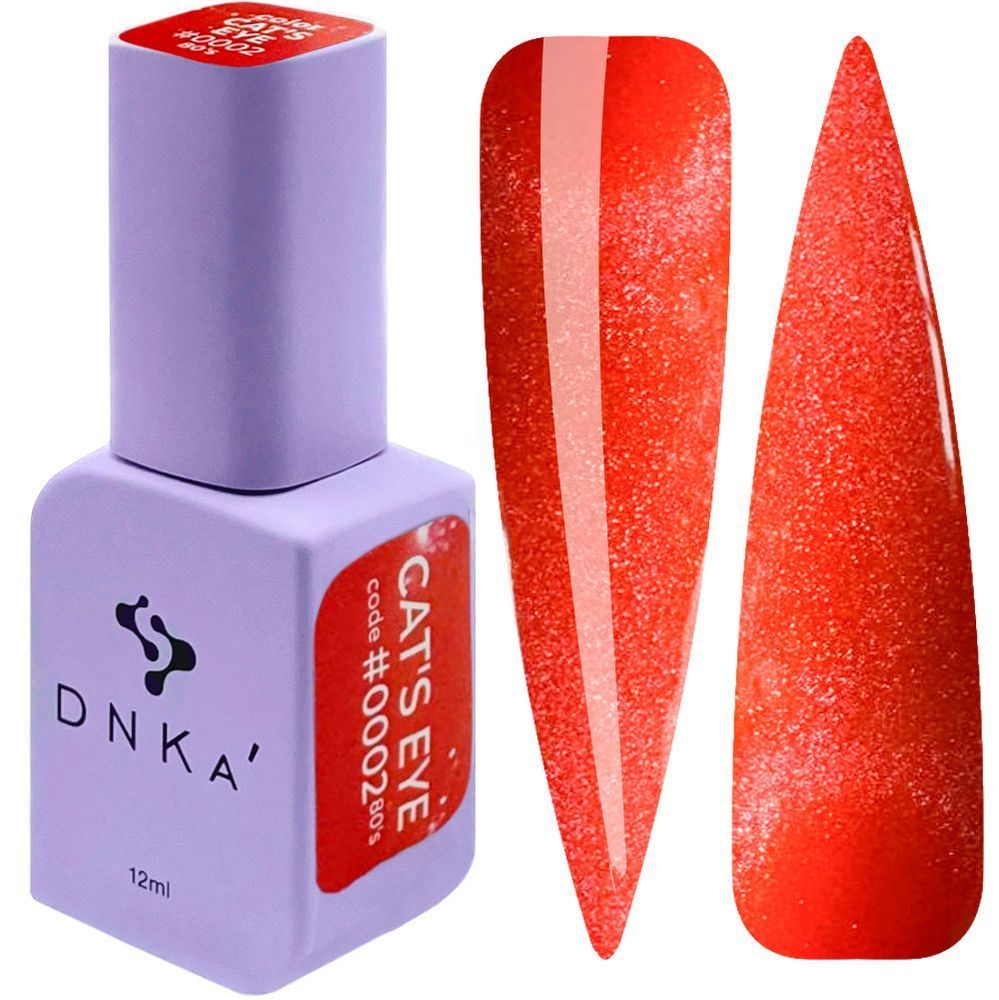 Dnka Color Gel Polish Cat Eye 80’s #0002, 12 ml
