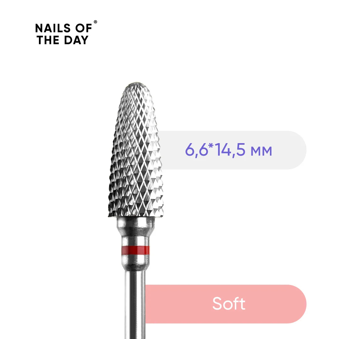 Nailsoftheday Carbide Nail Drill Bit Corn Red