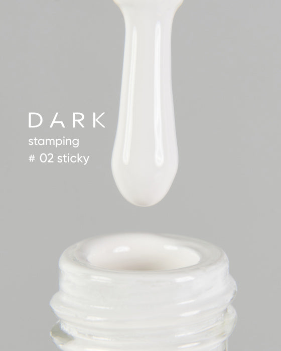 Dark Stamping Polish 02 White Sticky, 10 ml