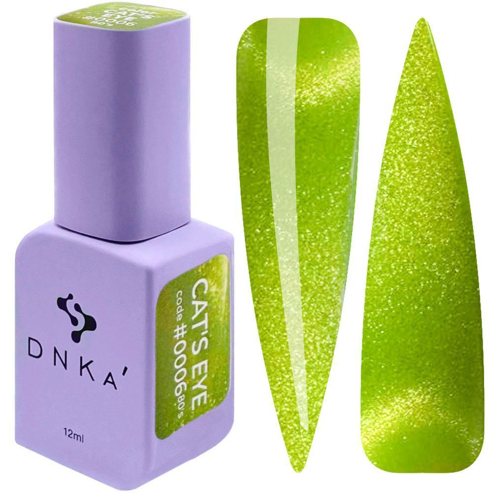 Dnka Color Gel Polish Cat Eye 80’s #0006, 12 ml