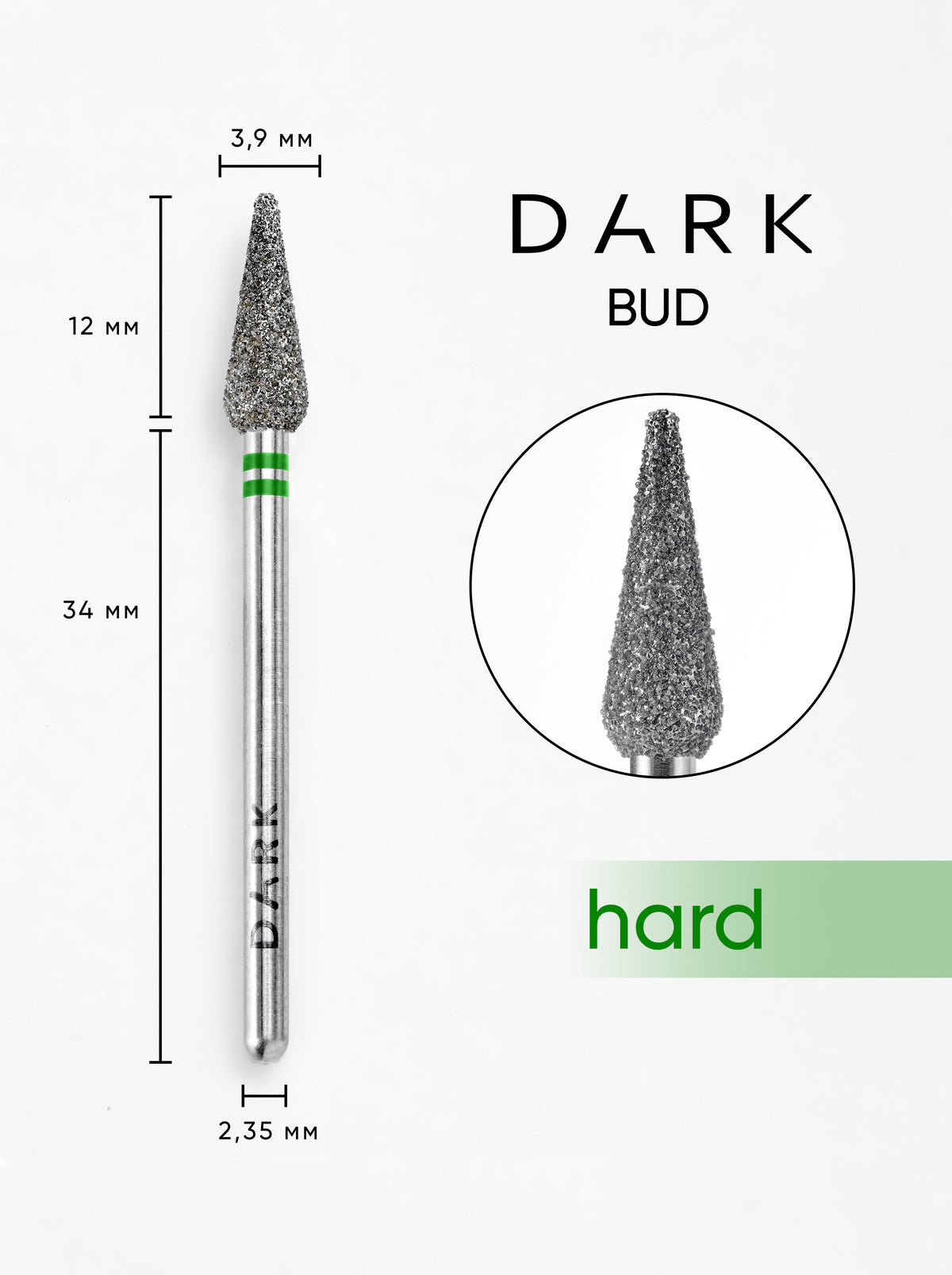 Dark Diamond Nail Bit Green Bud Long