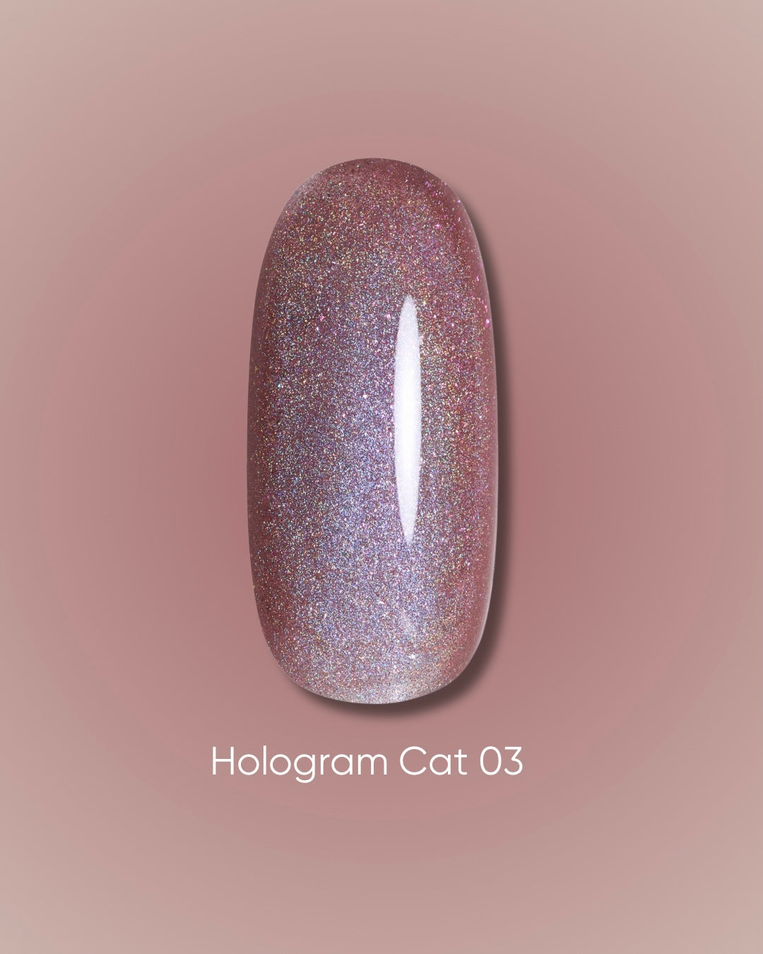 Dark Gel Polish Hologram Cat 03, 6 ml