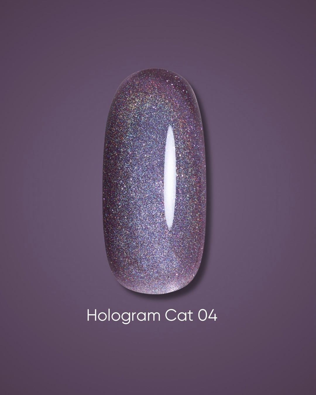 Dark Gel Polish Hologram Cat 04, 6 ml