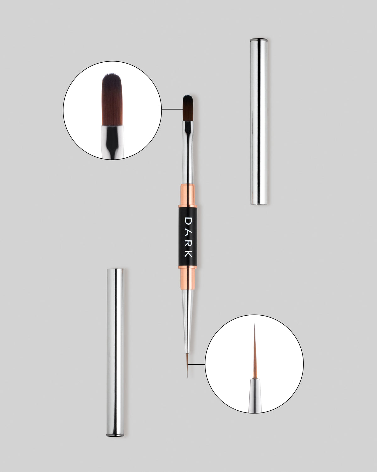 Dark Double-Sided Brush Black Matte (liner 10 mm + gel 12 mm)