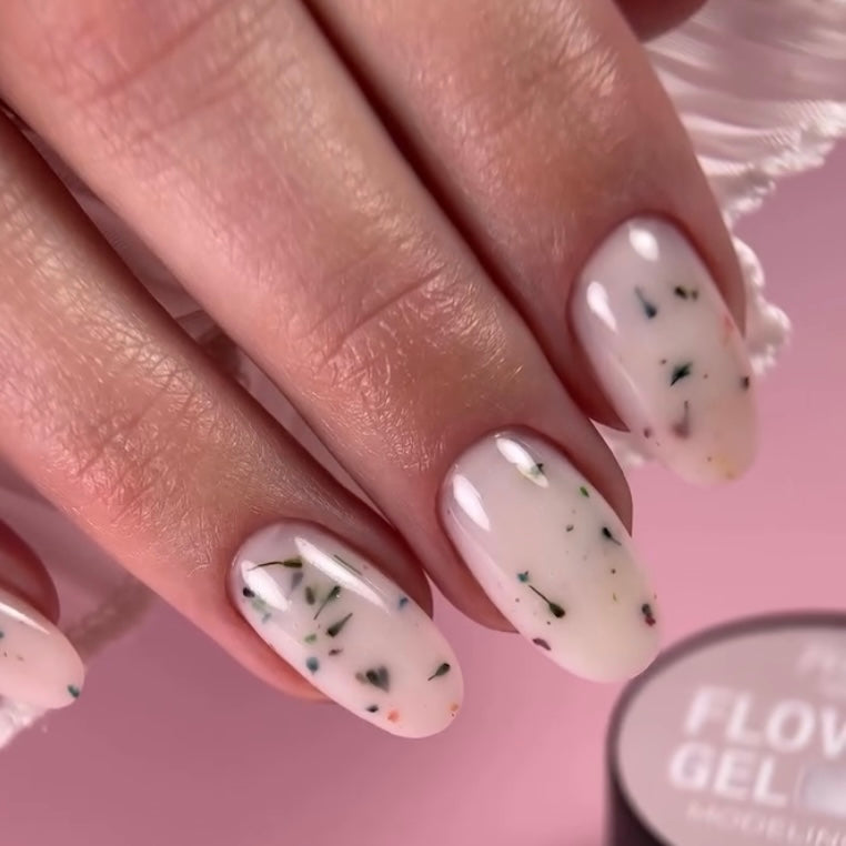 Pink Super Gel Flower in Milk 03
