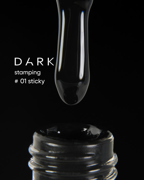 Dark Stamping Polish 01 Black Sticky, 10 ml