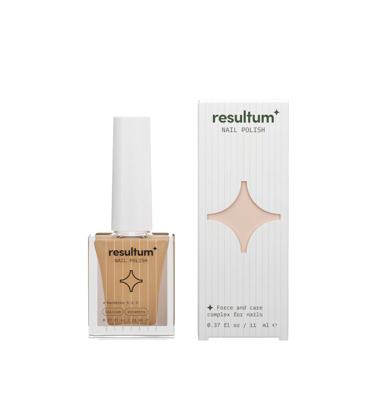 Resultum Nail Polish Hardener S.O.S. + Calcium & Vitamins, 11 ml (beige)