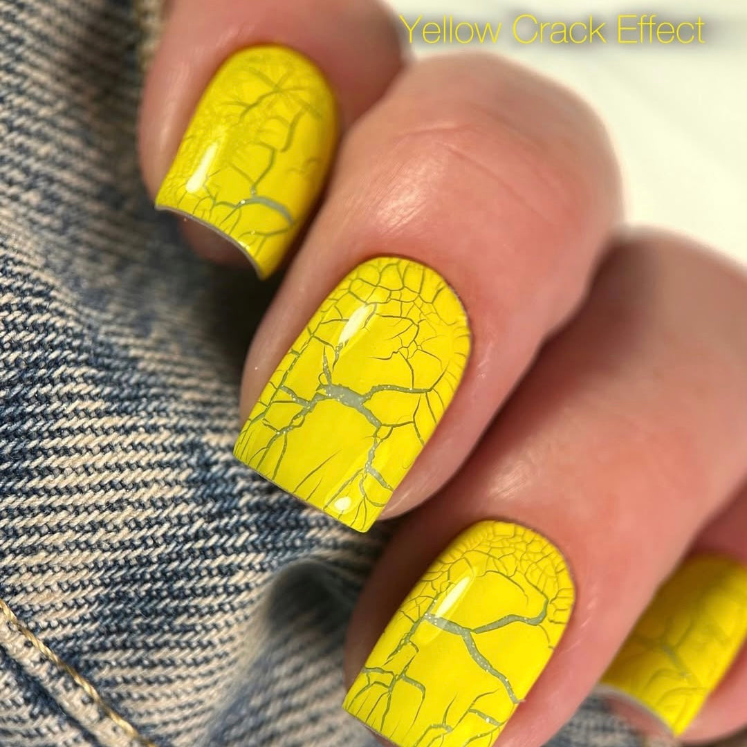 Danny Gel Polish Crack Effect Yellow, 8 ml