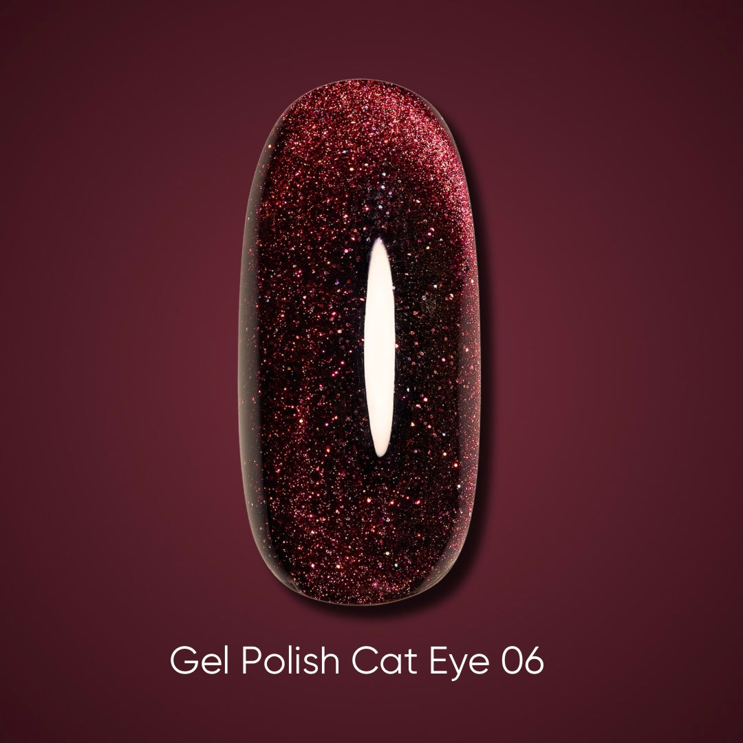 Dark Gel Polish Cat Eye 06, 10 ml