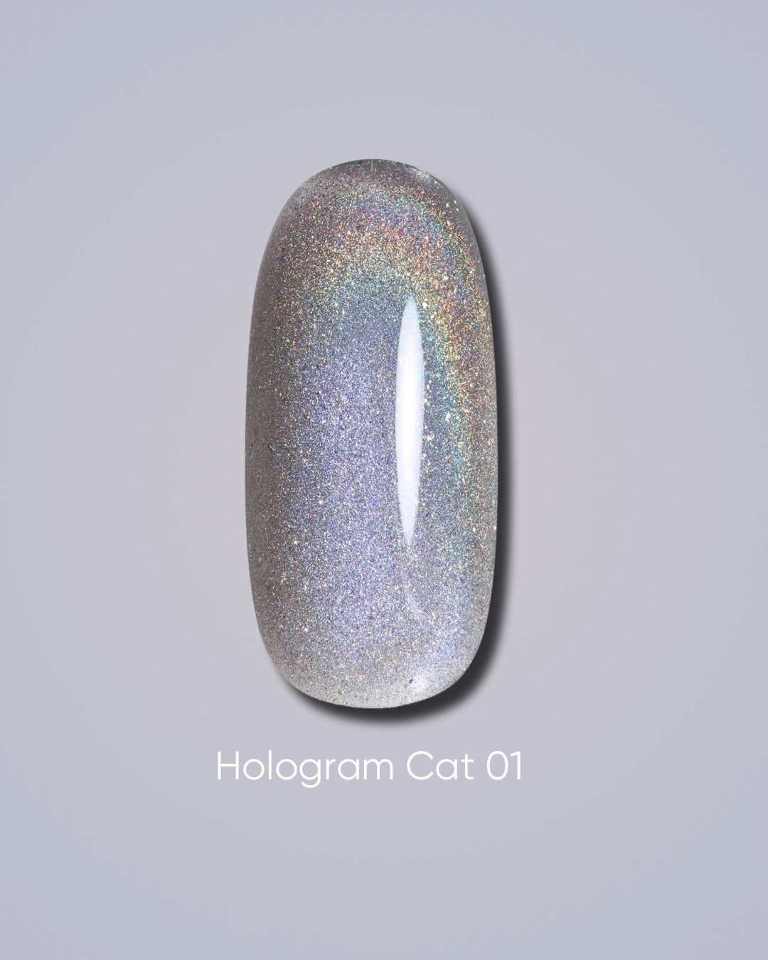 Dark Gel Polish Hologram Cat 01, 6 ml