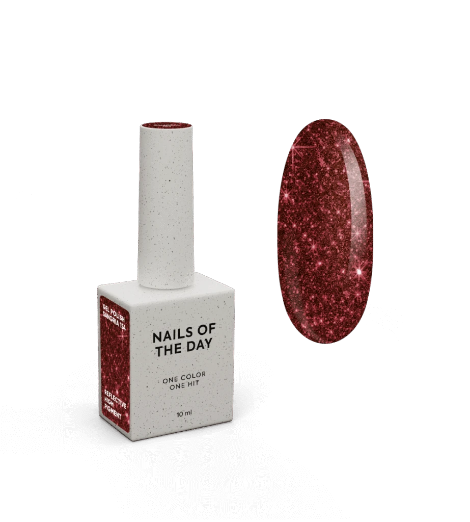 Nails Of The Day Gel Polish Reflective Sangria 154, 10 ml