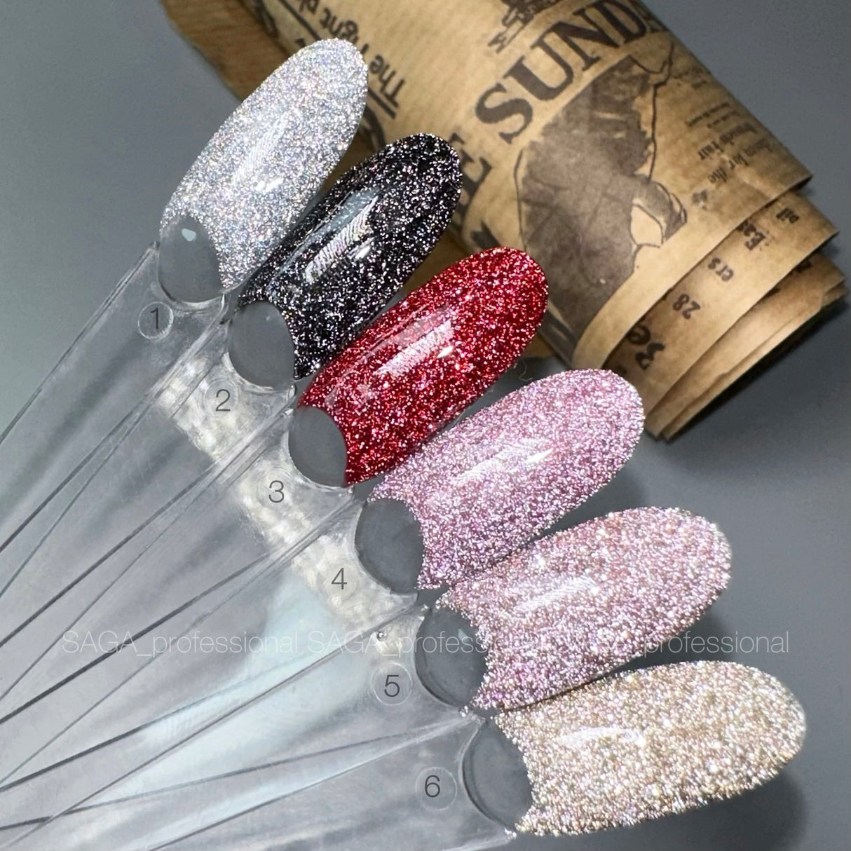 Saga Gel Polish Reflective Fiery Gel 05, 9 ml