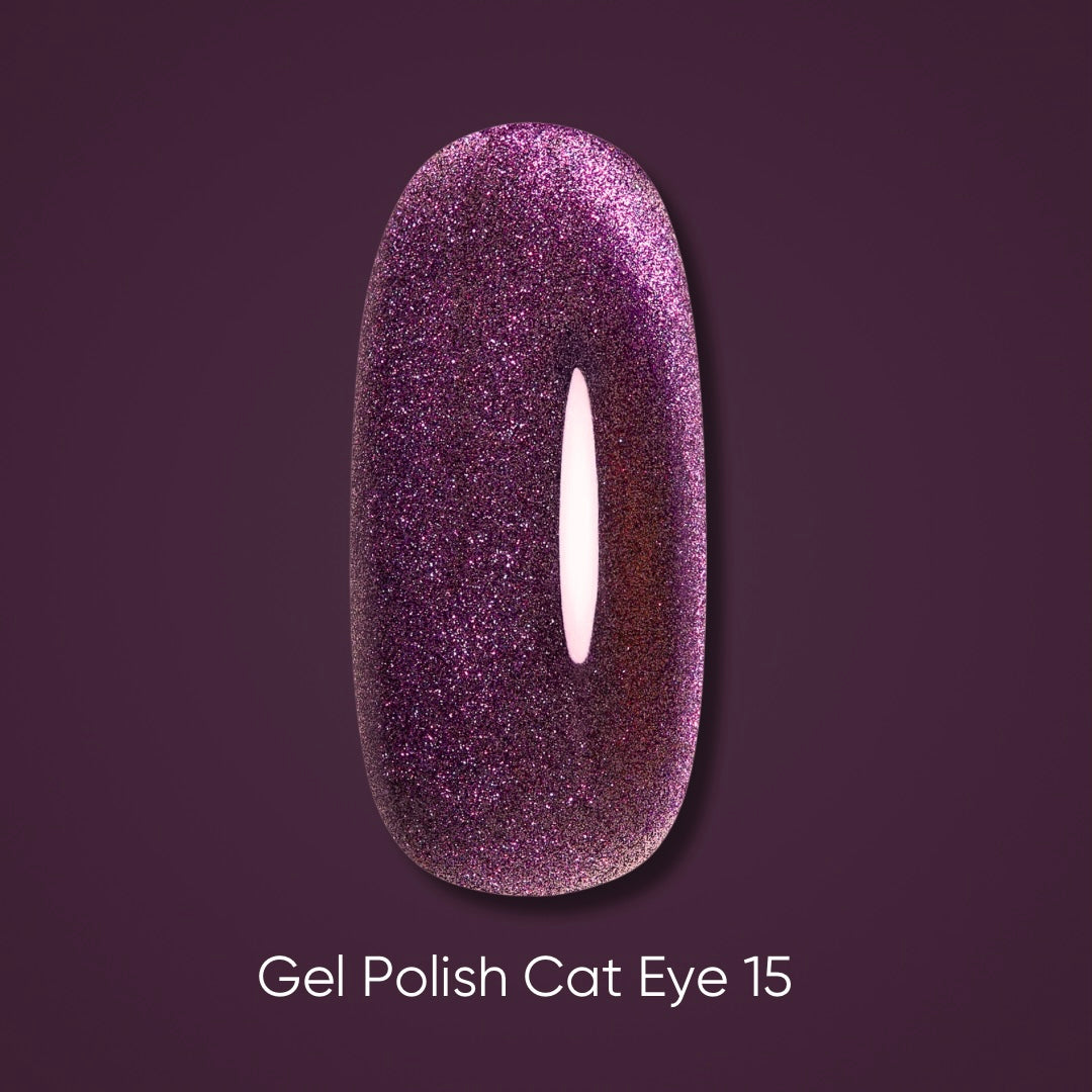 Dark Gel Polish Cat Eye 15, 6 ml