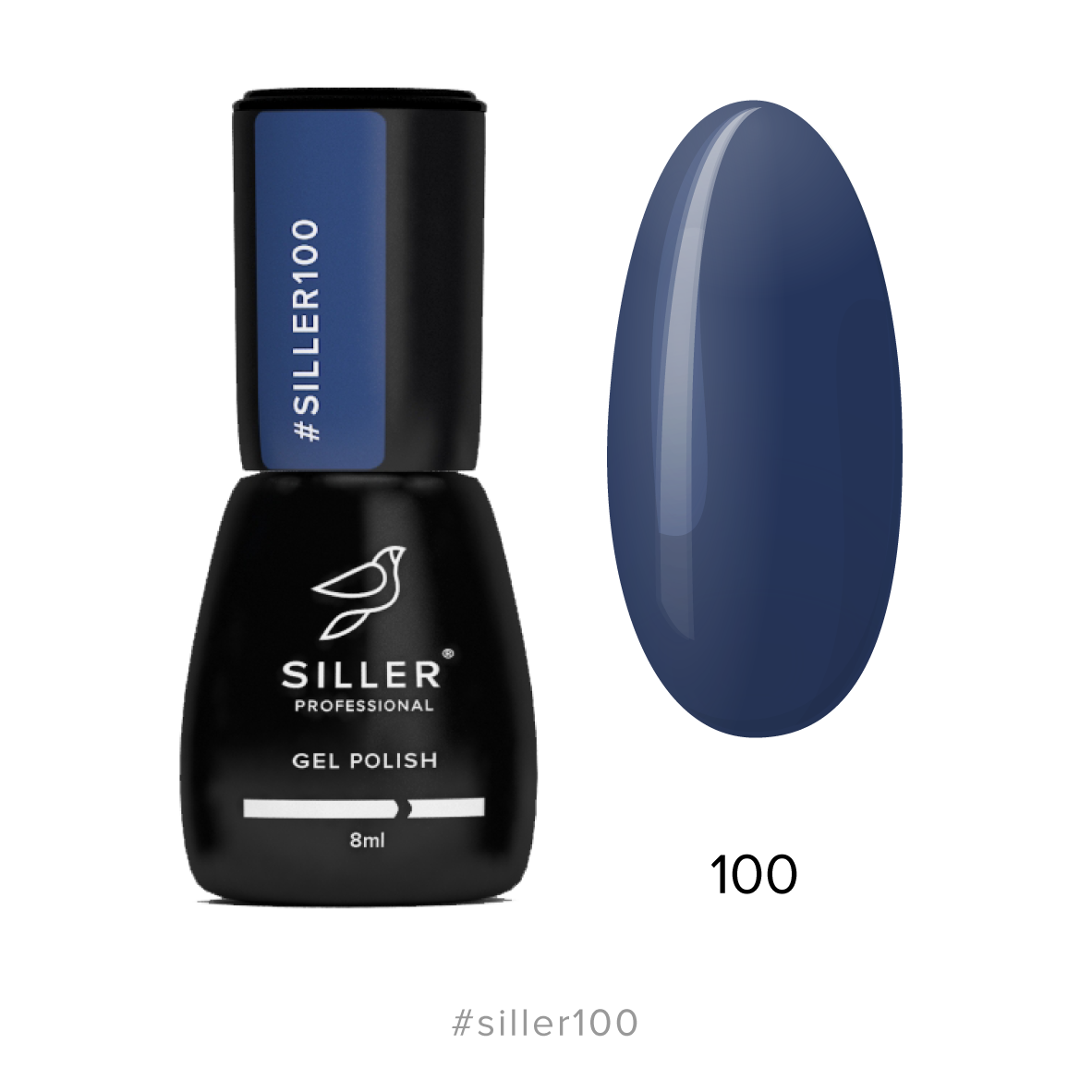 Siller Gel Polish 100 (black and blue), 8 ml