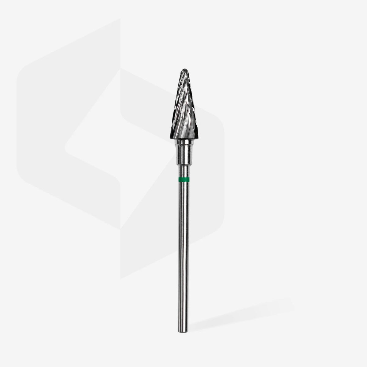 Staleks Expert Carbide nail drill bit cone Green, head diameter 6 mm, working part 14 mm
