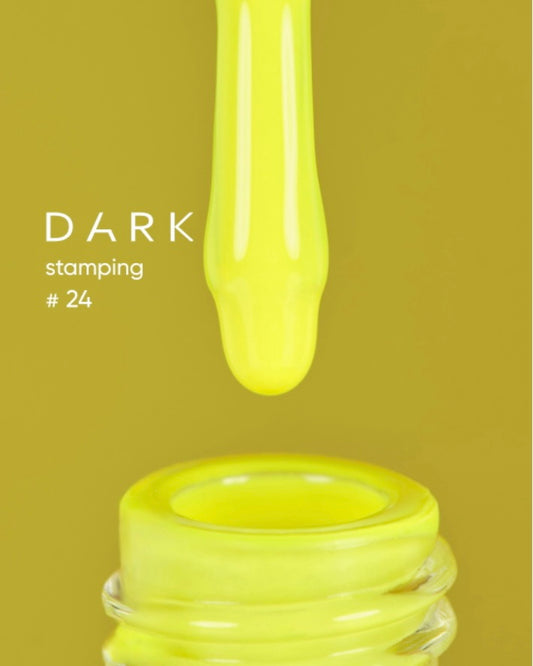 Dark Stamping Polish 24 Neon Yellow, 8 ml