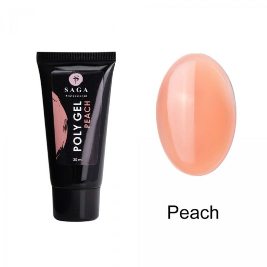 Saga Poly Gel Peach, 30 ml