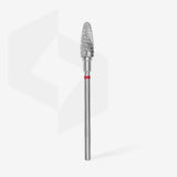 Staleks Expert Carbide nail drill bit corn Red, head diameter 5 mm, working part 13 mm