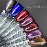 Saga Gel Polish Wine Cat Eye 01, 10 ml