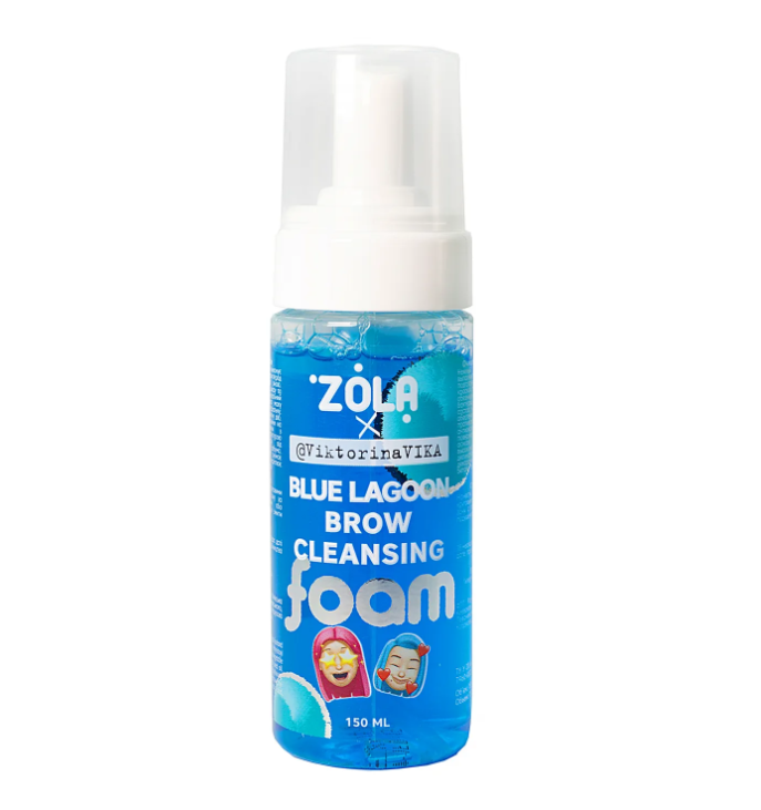 Zola Viktorina Vika Eyebrow cleansing foam Blue Lagon, 150 ml