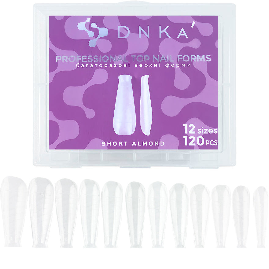 Dnka Top Nail Forms Short Almond, 120pcs