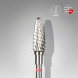Staleks Expert Carbide nail drill bit corn Red, head diameter 5 mm, working part 13 mm