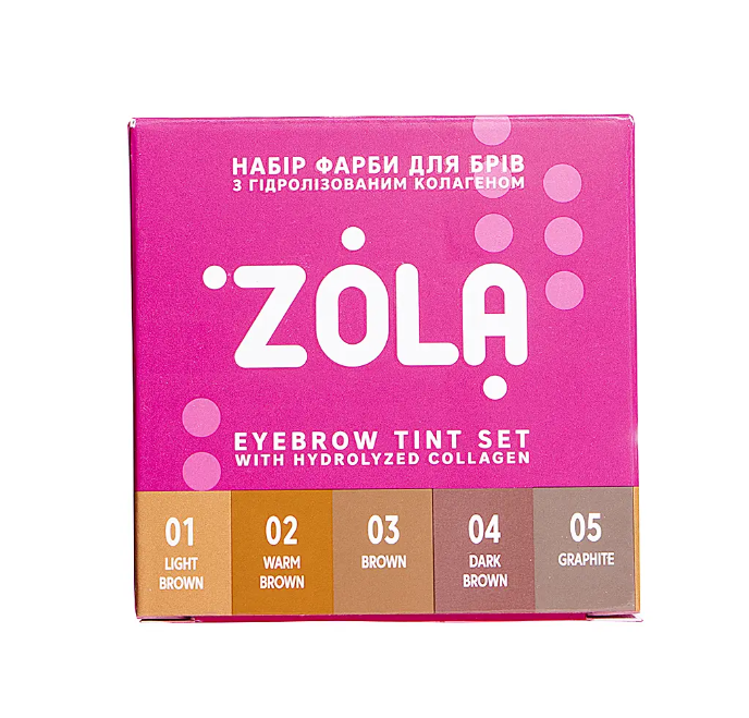 Zola Set of Eyebrow Tint With Collagen Sachet 5x5ml (5 colors)