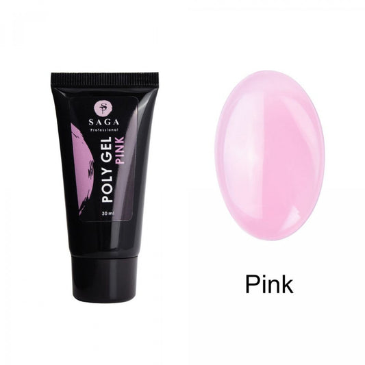 Saga Poly Gel Pink, 30 ml