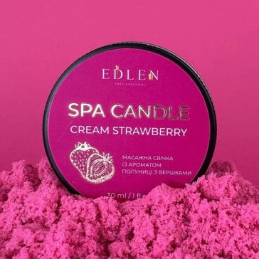 Edlen Spa Candle Cream Strawberry, 30 ml