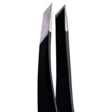 Zola Professional beveled tweezers for eyebrows (black)