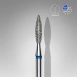 Staleks Expert Diamond nail drill bit flame Blue, head diameter 2,3 mm, working part 10 mm
