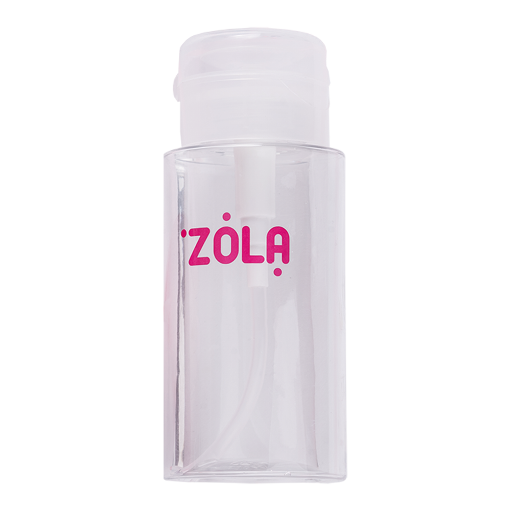 Zola Plastic Liquid Container with pump dispenser (transparent), 180 ml