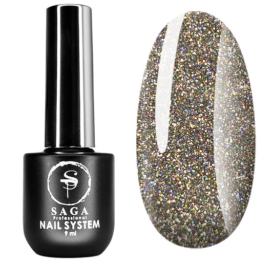 Saga Gel Polish Reflective Fiery Gel 15, 9 ml