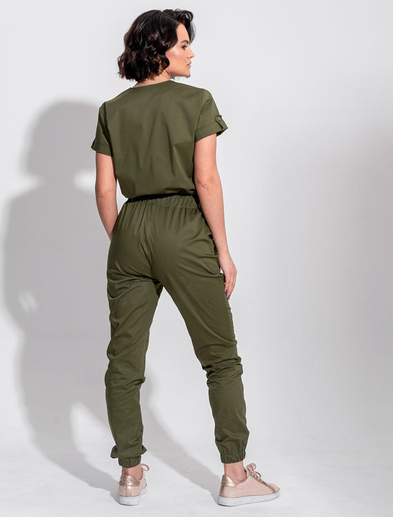 Zipper Jumpsuit (Khaki)