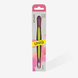 Staleks Manicure Pusher Gummy with yellow silicone handle Uniq 11 Type 1 (straight flat and loop pusher)