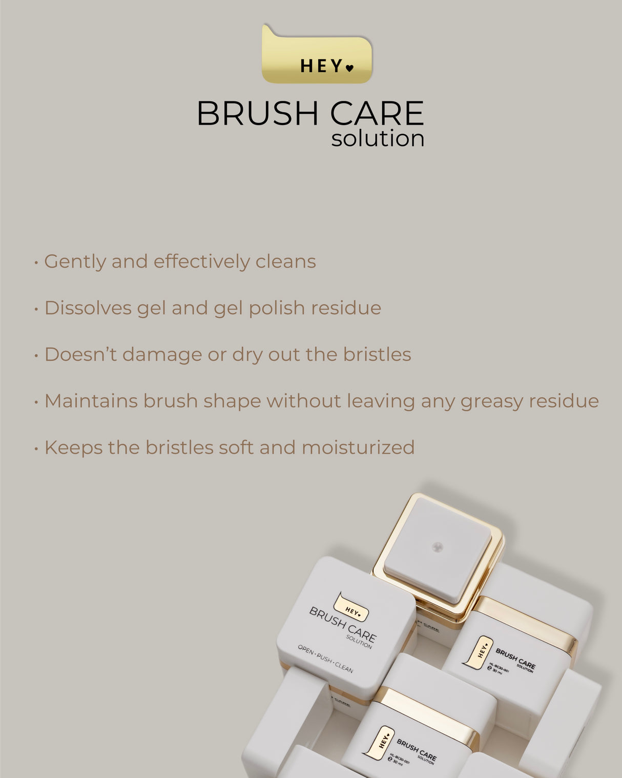 Heylove Brush Care Solution, 30 ml