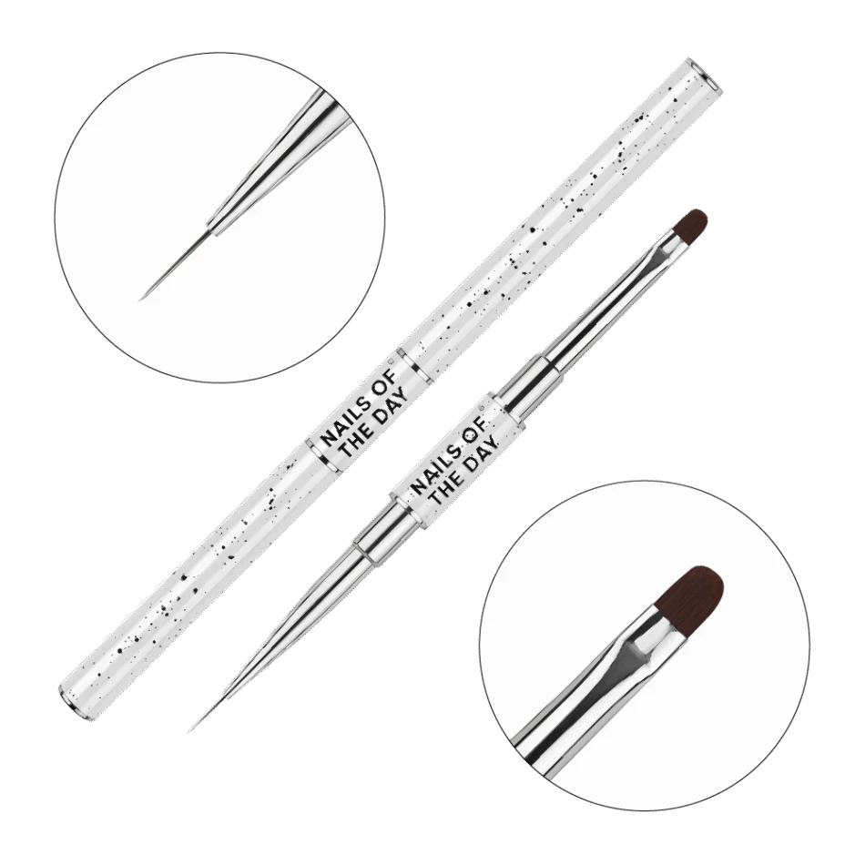 Nails Of The Day Brush Professional Brush 2-in-1: Liner 11 mm + Oval 11 mm