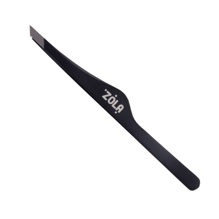 Zola Professional beveled tweezers for eyebrows (black)