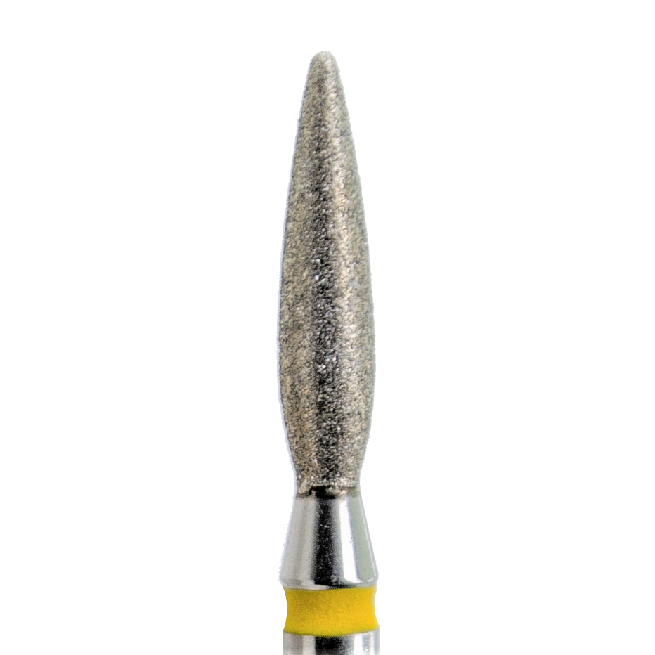 Diamond Nail Bit Yellow Flame Long 023 Kmiz