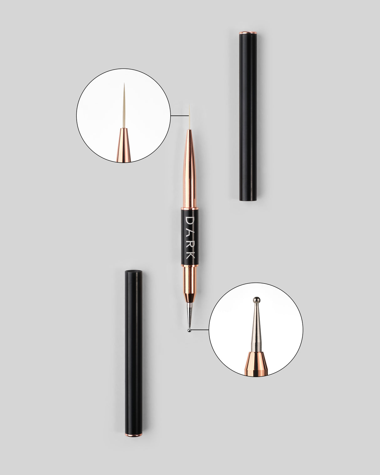 Dark Double-sided Brush (13 mm liner + 2 mm dots)