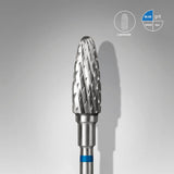 Staleks Expert Carbide nail drill bit corn Blue, head diameter 5 mm, working part 13 mm