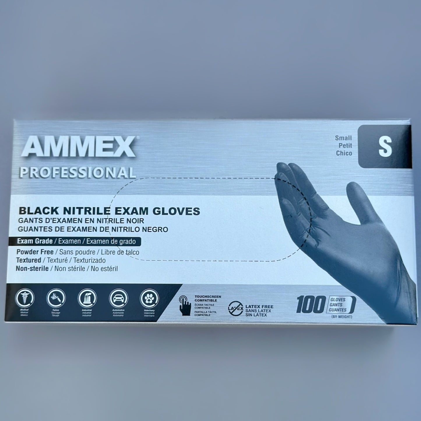 Black Nitrile Gloves S, 100 pcs