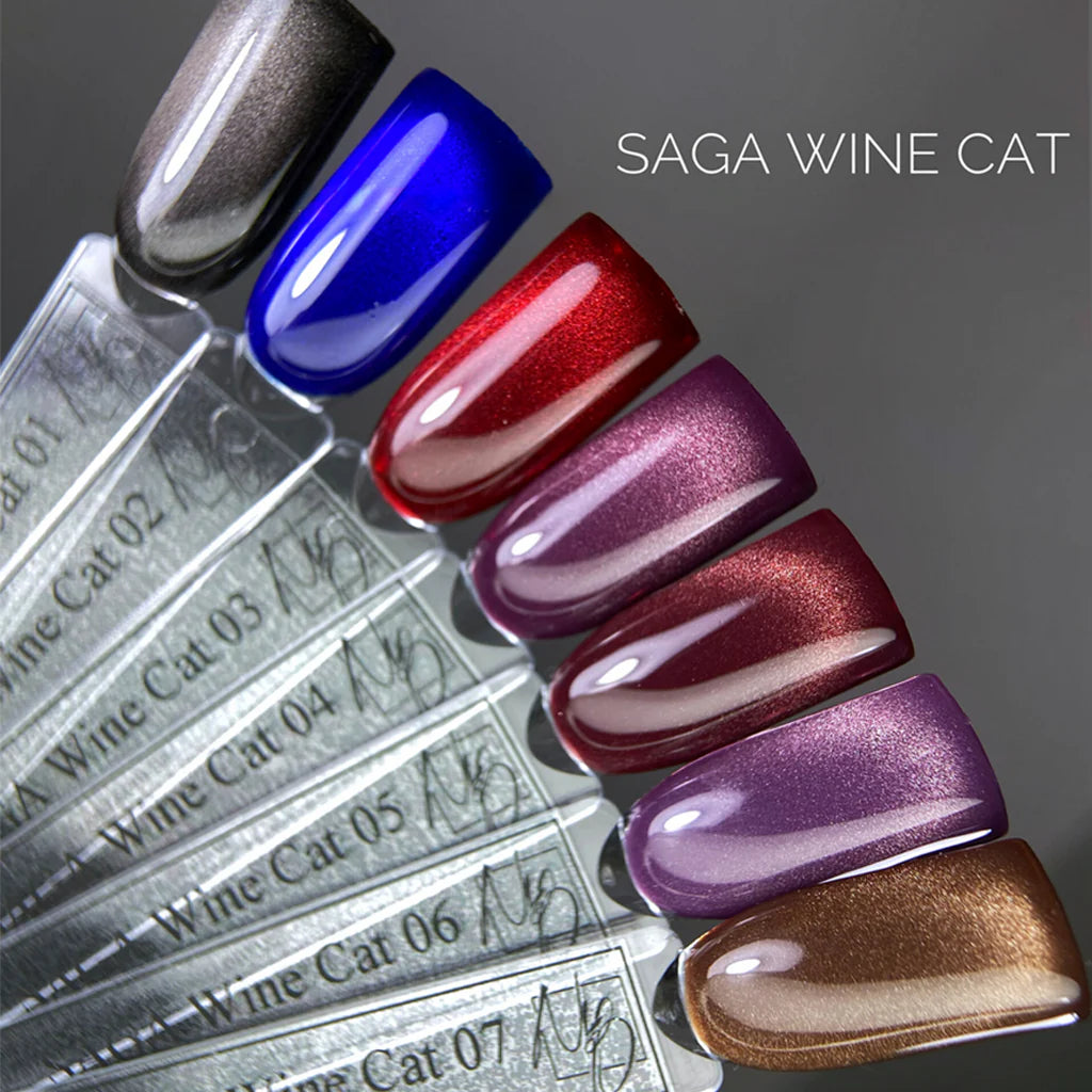 Saga Gel Polish Wine Cat Eye 05, 10 ml