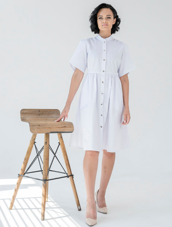 Button-down Dress (white)