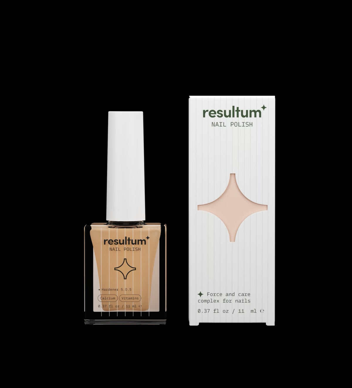 Resultum Nail Polish Hardener S.O.S. + Calcium & Vitamins, 11 ml (beige)