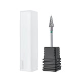 Staleks Expert Carbide nail drill bit cone Green, head diameter 6 mm, working part 14 mm