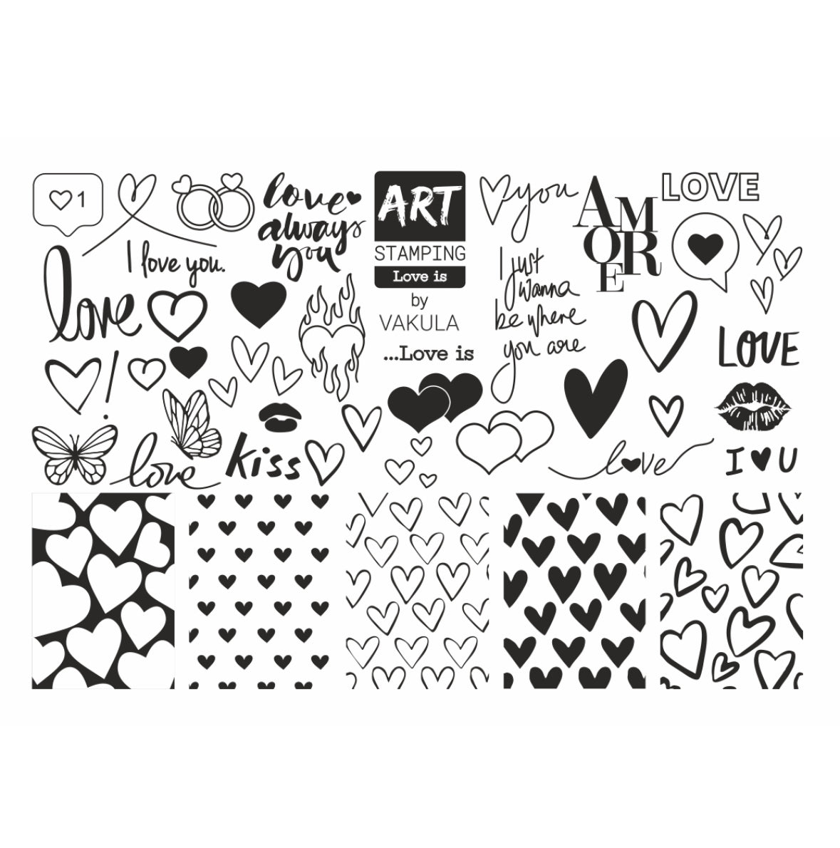 Art Stamping Plate Love is by Vakula