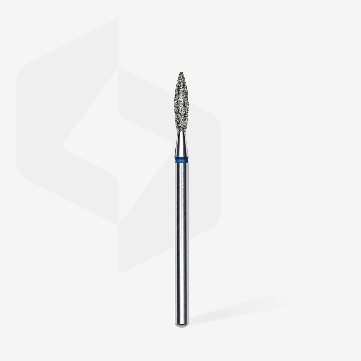 Staleks Expert Diamond nail drill bit flame Blue, head diameter 2,3 mm, working part 10 mm