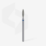 Staleks Expert Diamond nail drill bit flame Blue, head diameter 2,3 mm, working part 10 mm