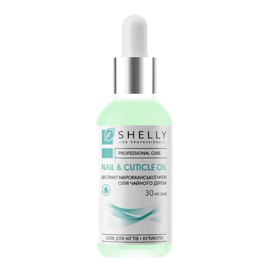 Shelly Nail & Cuticle Oil Moroccan Mint Extract and Tea Tree Oil, 30 ml